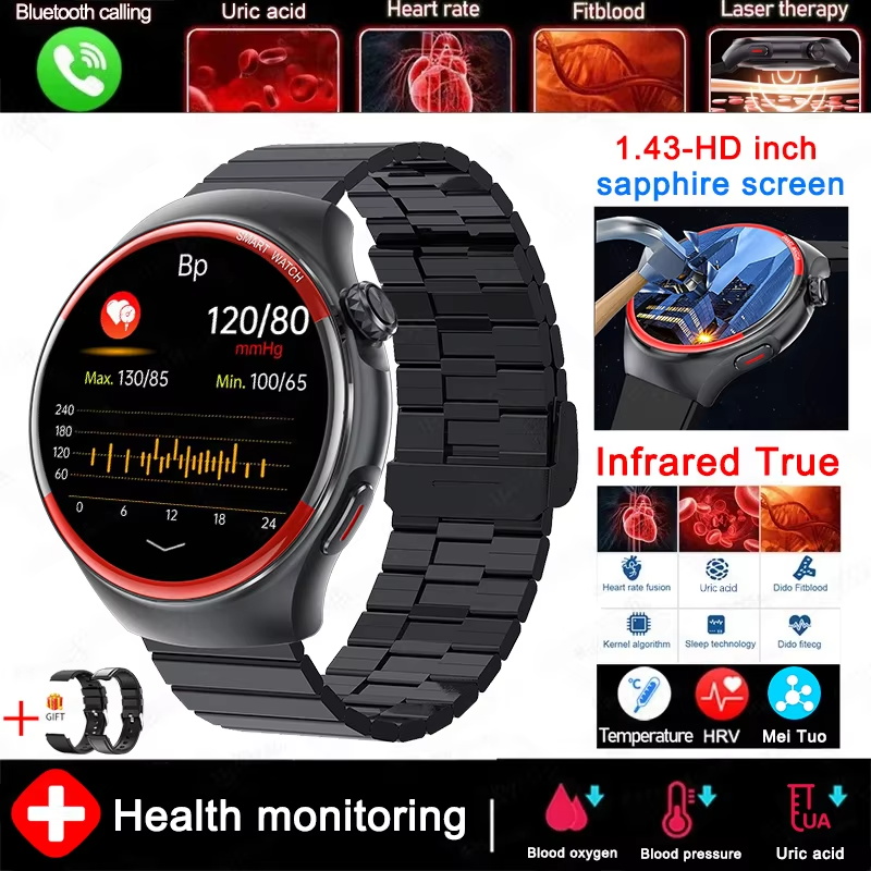 2025 For HUAWEI New High-Precision Laser Detection Smart Watch Men HRV Blood pressure Heart Rate NFC HD call Health Sports Watch