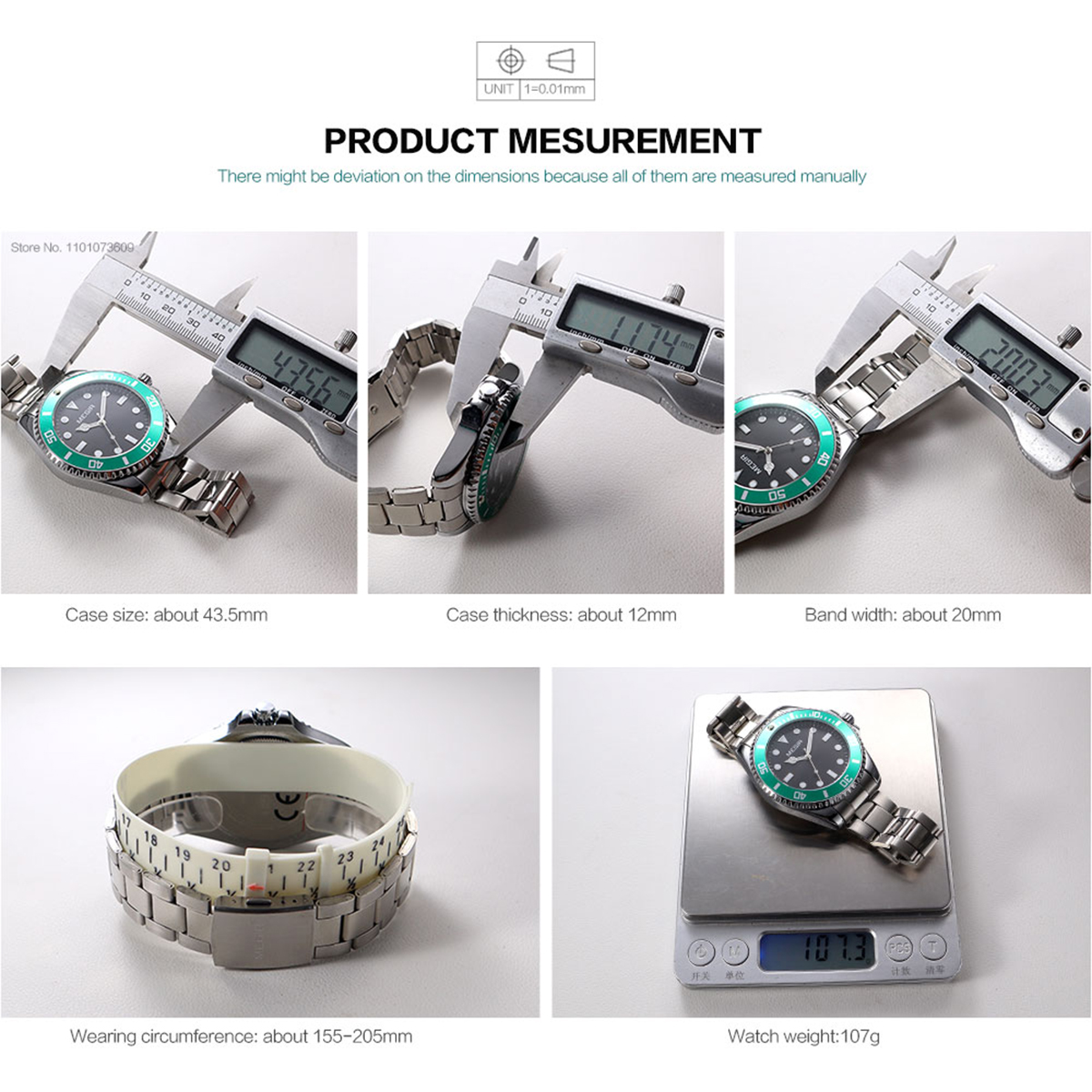 MEGIR Business Watch for Men with Quartz Movement Date Calendar Minimalist Stainless Steel Strap Wristwatch with Luminous Hands