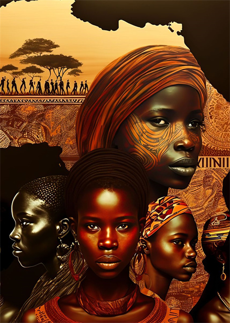 Beautiful African American Woman Canvas Psoters and Prints Sunshine Smiling Girl Pictures Portrait Wall Art Picture Home Decor