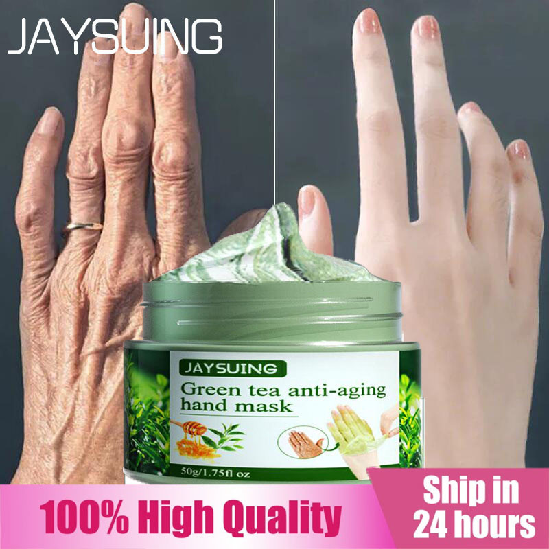 Green Tea Wrinkle Remover Hand Mask Repair Exfoliating Calluses Moisturizing Hand Cream Anti-Aging Whitening Hand Care Products