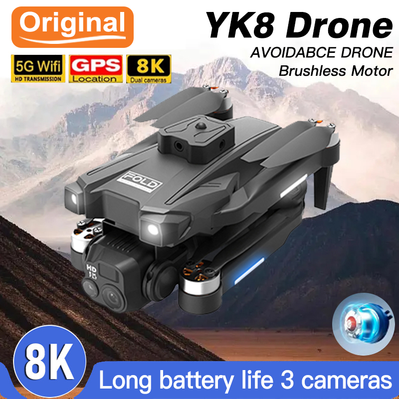 For Xiaomi YK8 Drone 4K Professional HD Aerial Photography Remote Control Aircraft 5G GPS HD Dual Camera Quadcopter Toy UAV New