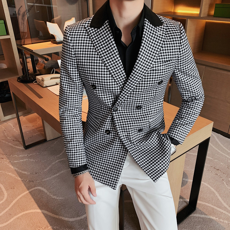 High Quality Blazer Men's Elegant Casual Premium Simple Fashion Korean Trend Daily Dating Youth Student Loose Suit Jacket