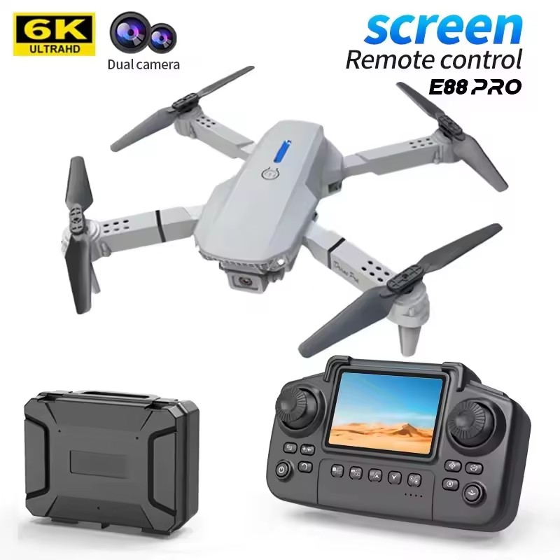 2025 E88 Professional HD 4K RC Drone Wide Angle Camera Foldable Helicopter Quadcopter Aircraft Kid Gift Toys By KBDFA