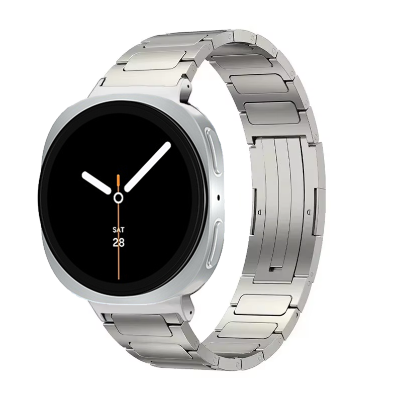 Titanium Metal Strap for Samsung Galaxy Watch 8 40mm 44mm/Classic 46mm Stainless Steel Band for Galaxy Watch 8 Ultra 47mm Correa