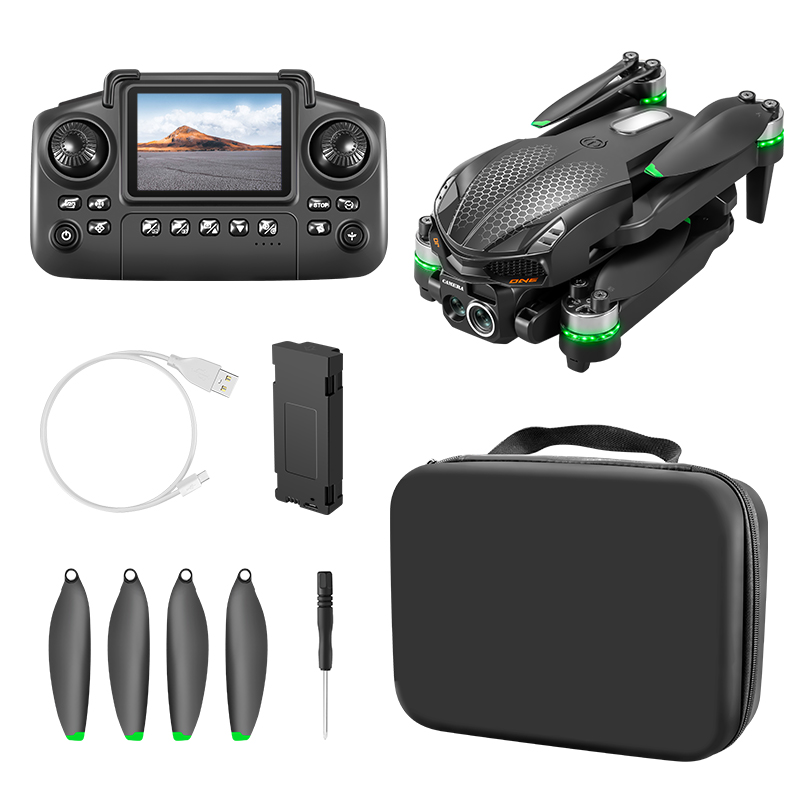 S168 Mini Drone 4K Professional HD Camera with Large Screen 2.4G WIFI FPV Dron Brushless Optical Flow Hover Folding Quadcopter