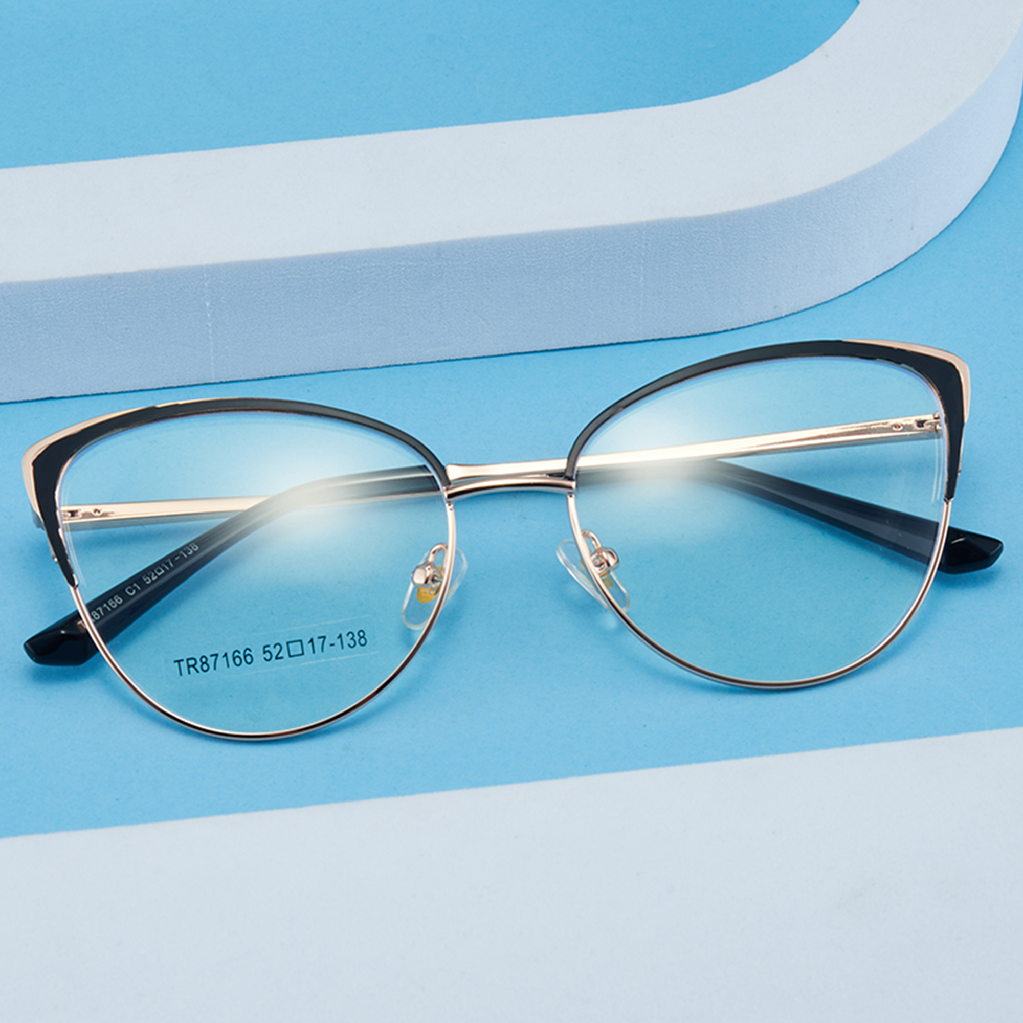 JMISUS Fashion Cateye Prescription Glasses Myopia Eyewear Metal Optical Eyeglasses for Women Anti Blue Light/Photochromic
