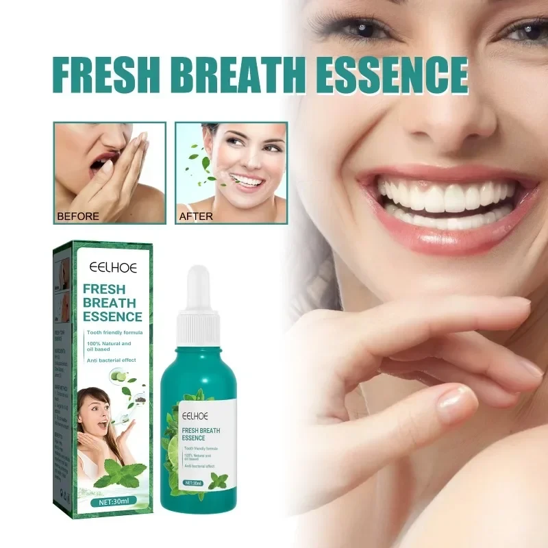 Bad Mouth Smell Removing Drops Mouthwash Drop 30mL Cool Mint Oral Care Essence Fresh Breath Long lasting Aroma Fight Toothpaste