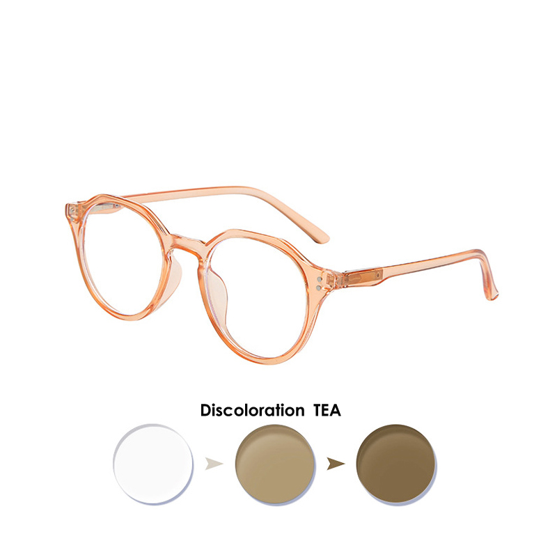 VCKA Anti-Blue Photochromic Myopia Glasses Women Men TR90 Frames Custom Prescription Computer Eyewear   -0.5 TO -10