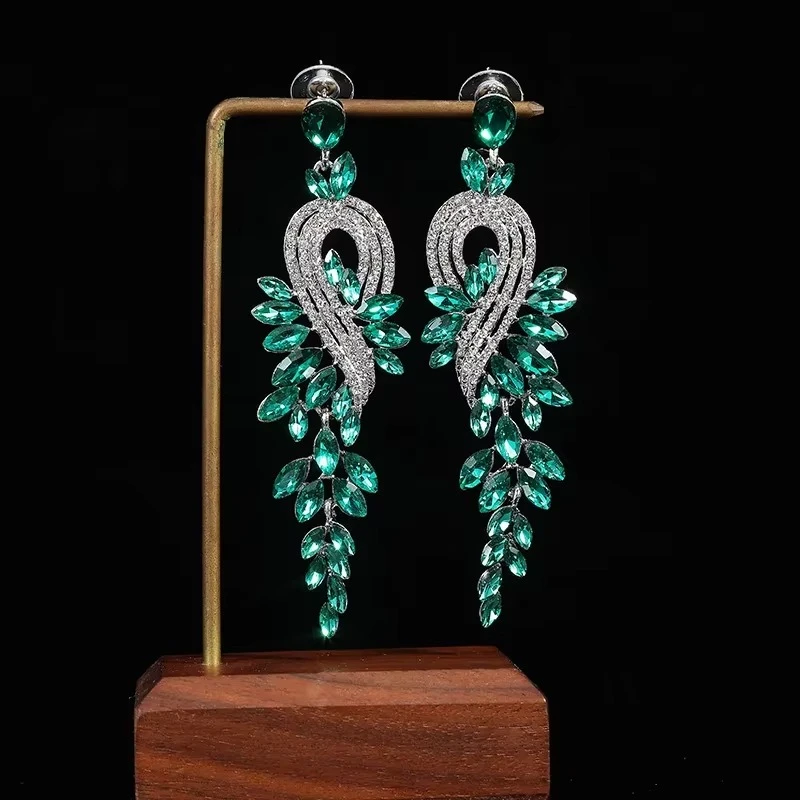 Exaggerated Retro Phoenix Pattern Earrings Pair Fashionable New Year's Jewelry Accessories Multiple Colors Available