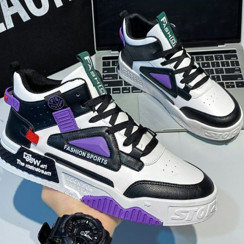 Men's Sneakers High Top Casual Shoes 2025 New Man Running Shoes Fashion Lightweight Board Shoe Men Lace Up Platform Shoes Tenis