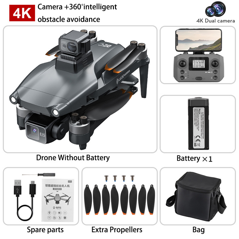 Drone L600 PRO MAX 4K Professional 5G GPS HD 3-axis Gimbal Photography Brushless Foldable Quadcopter RC Distance 3KM Drones Toys