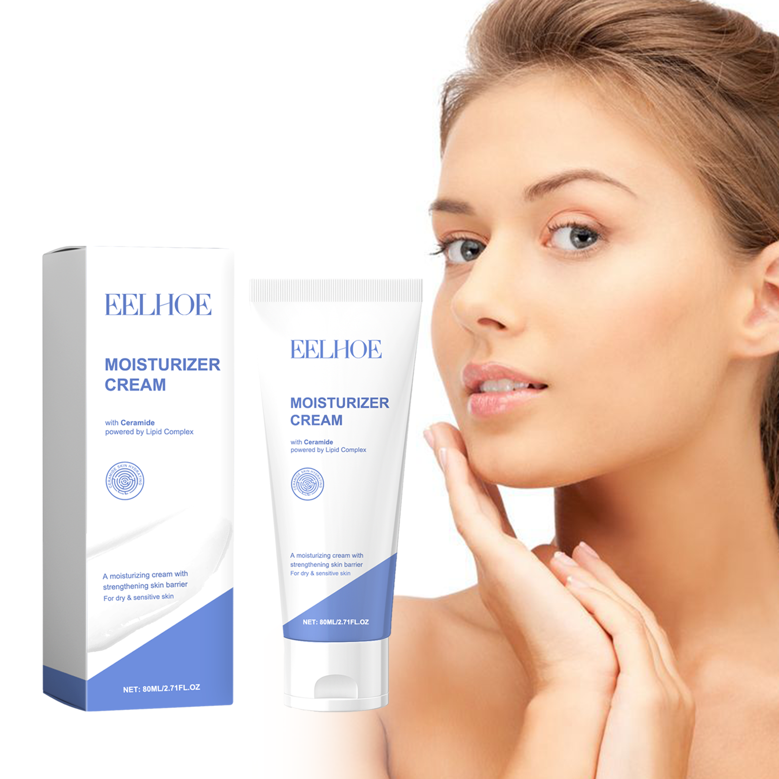 Ceramide Face Cream Moisturizing Hyaluronic Acid Repair Face Damaged Nourish Smooth Facial Cream Beauty Health Skin Care Product