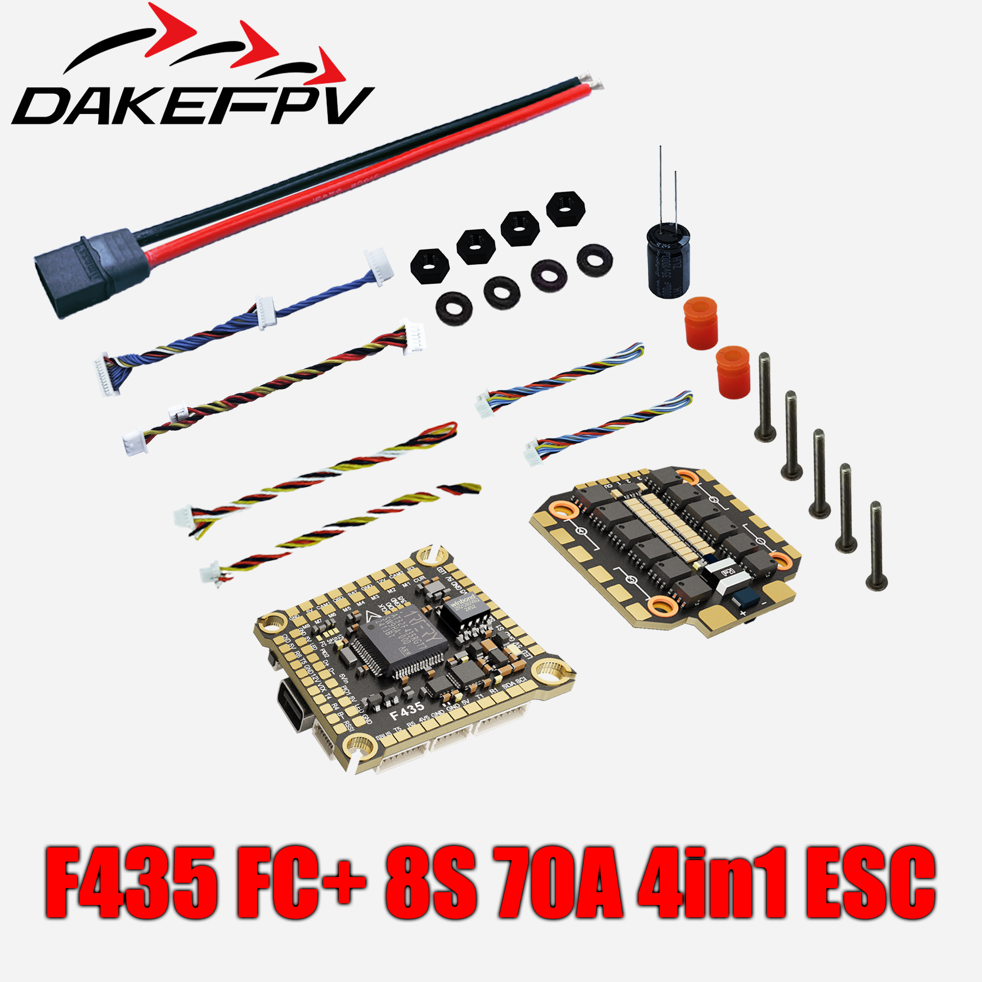DAKE F435 V3/V4 FC ESC Stack 3-8S Lipo Flight Control BLS 55A/60A/70a 4 in 1 ESC 30x30  RC FPV Racing Drone