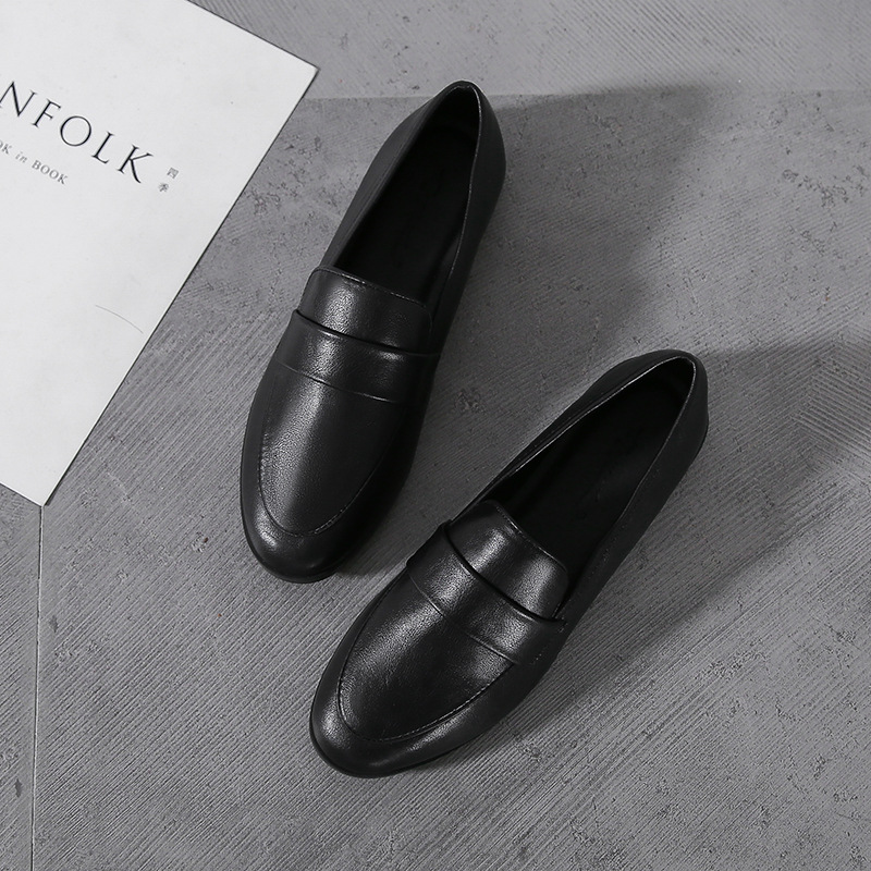 Spring Autumn ladies New Small Leather Shoes Vintage versatile loafers British style fashion anti slip shoes Casual women's flat