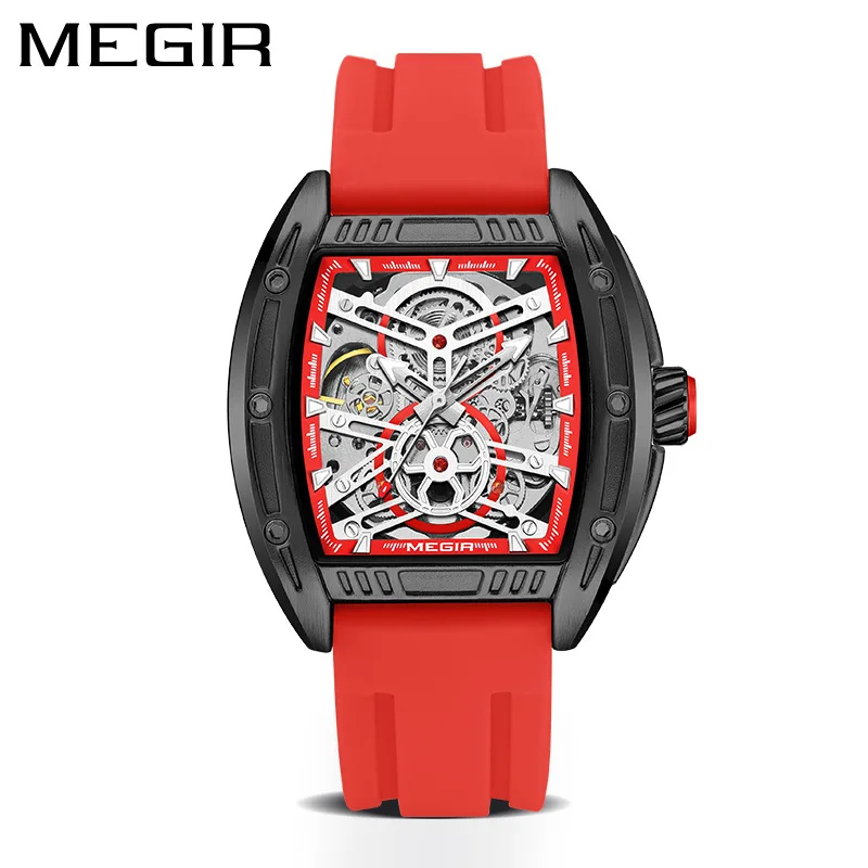 MEGIR 8601 Fashion Men Automatic Mechanical Watches Skeleton Luxury Luminous Waterproof Casual Wristwatches for Man Reloj Hombre