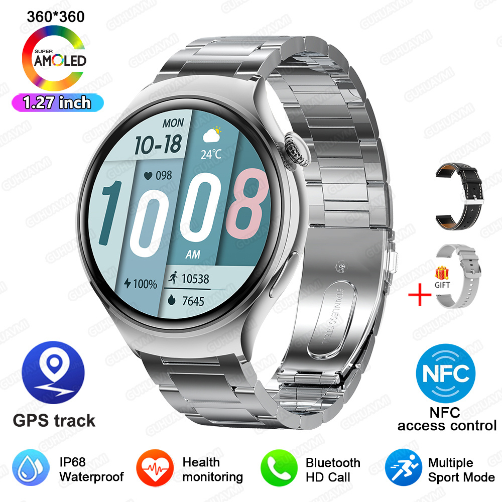 2025 New Lady Fashion Smart Watch women AMOLED HD Screen GPS Heart Rate Bluetooth Call Waterproof Outdoor SmartWatch For Xiaomi
