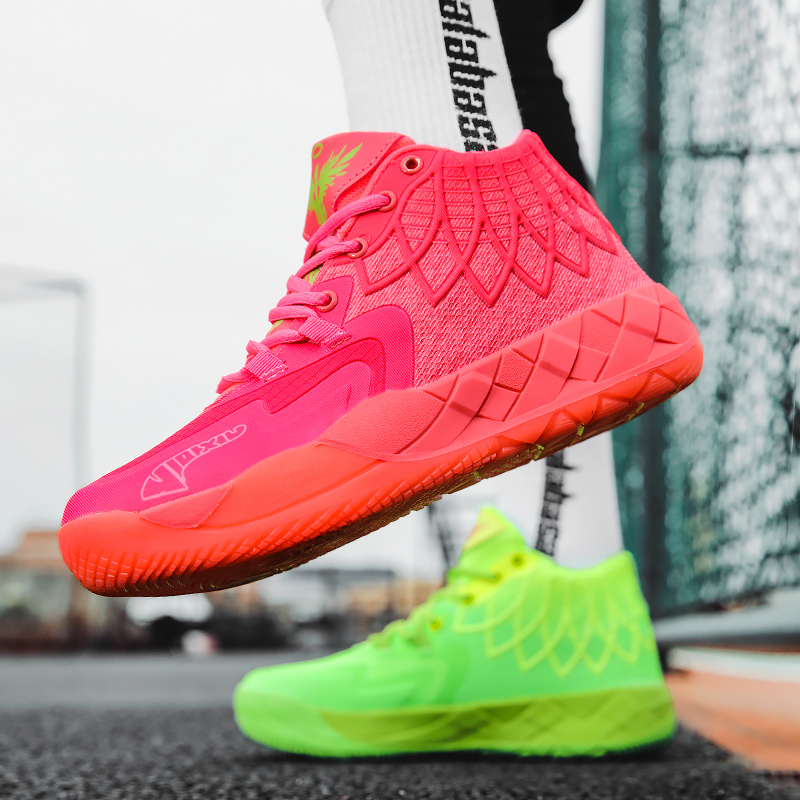 Three-ball generation Lamelo Ball basketball shoes Yin-yang high-top practical youth student basketball shoes men's sports shoes