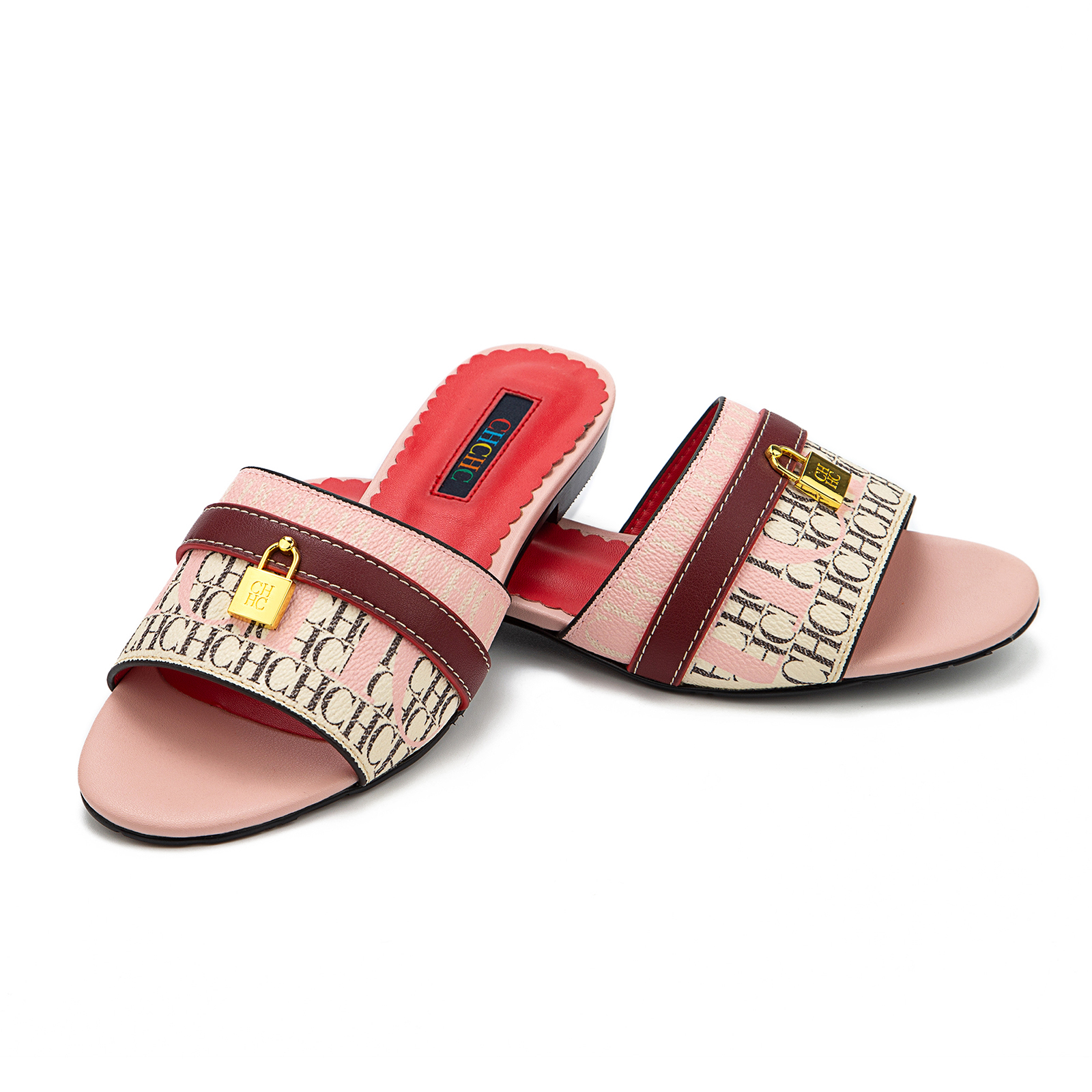 CHarming fashion Women's Slippers 2024 New Brand Fabric high Heel Sandals Outdoor Business Commuter Women's Shoes birthday gifts