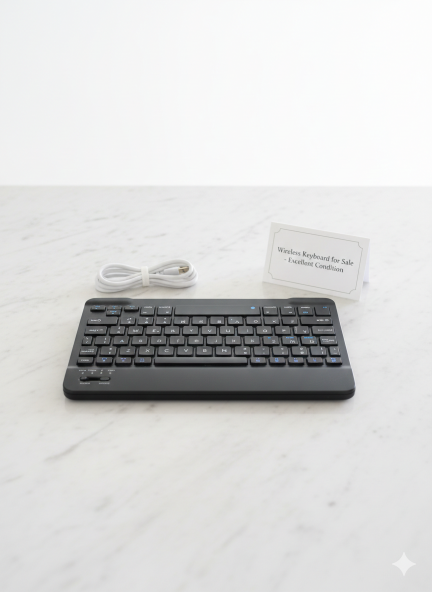 Ultra-Slim Multi-Device Bluetooth Wireless Keyboard | Sleek & Portable