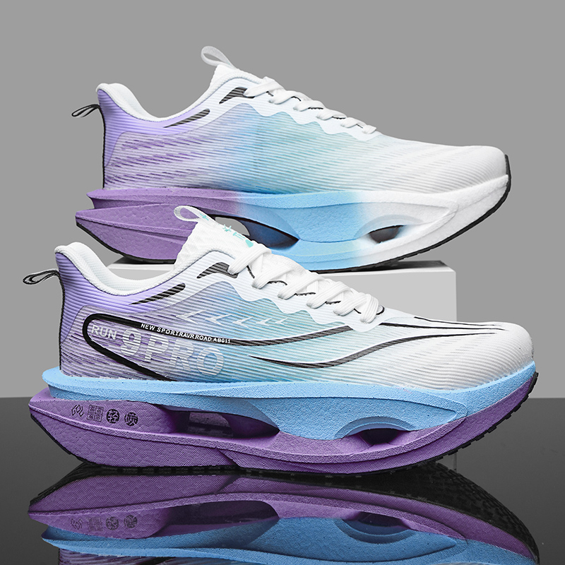 Summer Men's Running Shoes New Professional Carbon Plate Sports Training Shoes Outdoor Non-slip Shock-absorbing Tennis Shoes