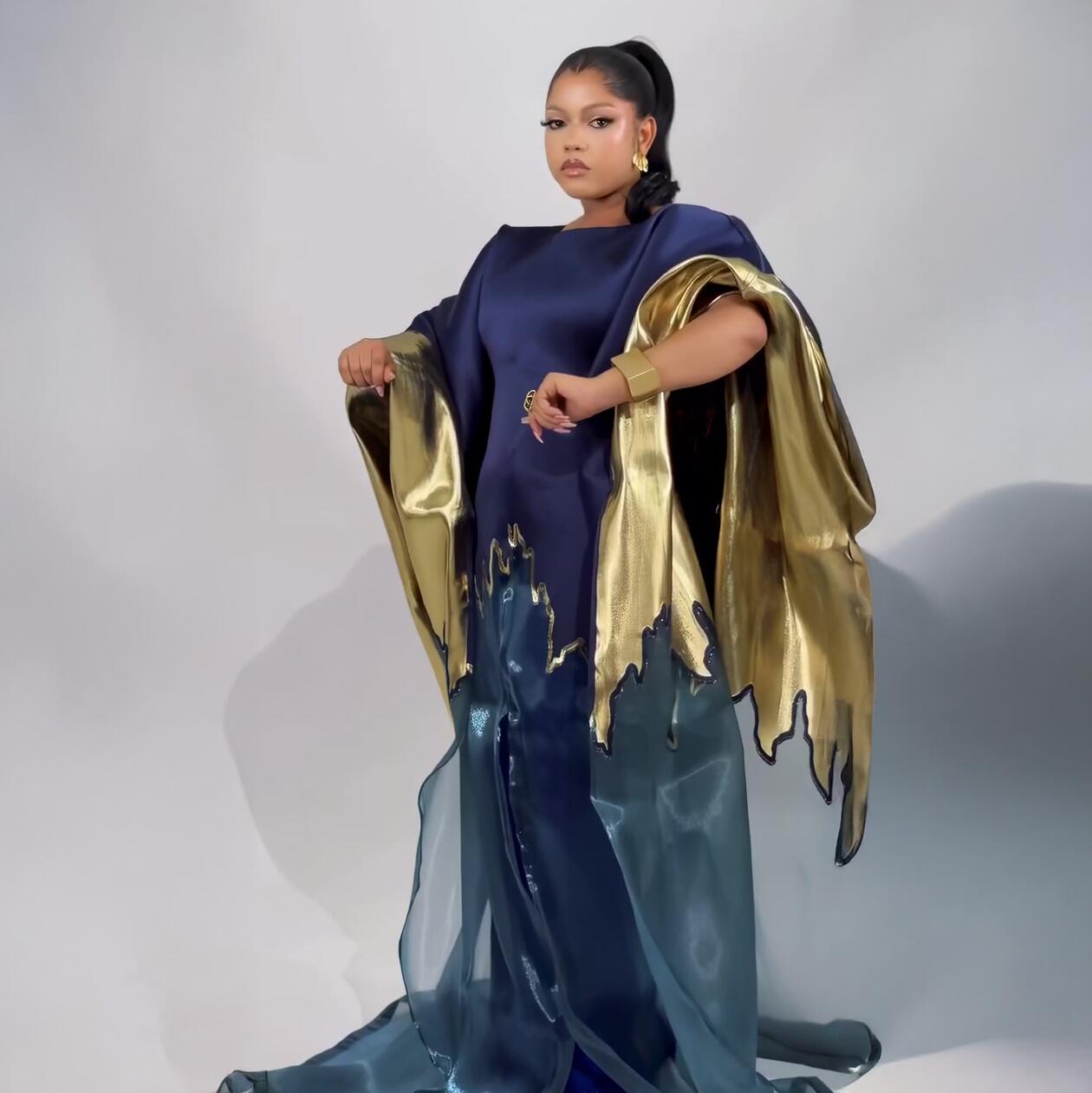 Fashion Two-Piece Pair with lace lingerie Boubou Women's Dress Luxurious African Fabric Clothing for Women