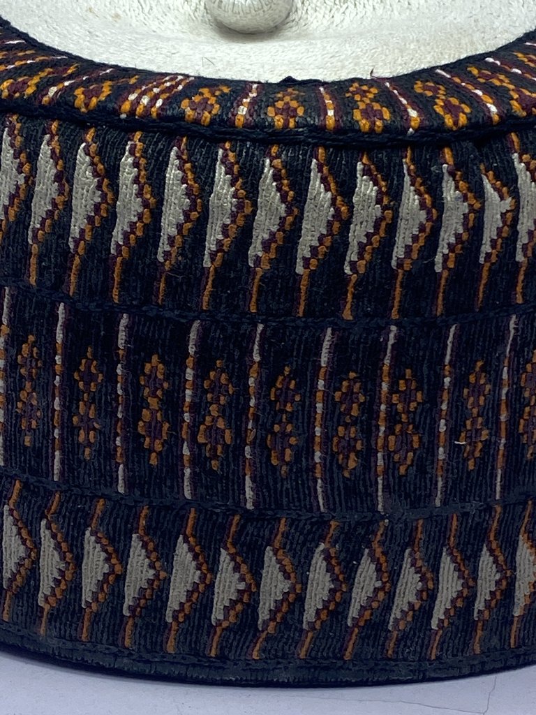Red Rawaram – Hausa/Fulani Cap, Kufi, Handwoven Cap, Zawa