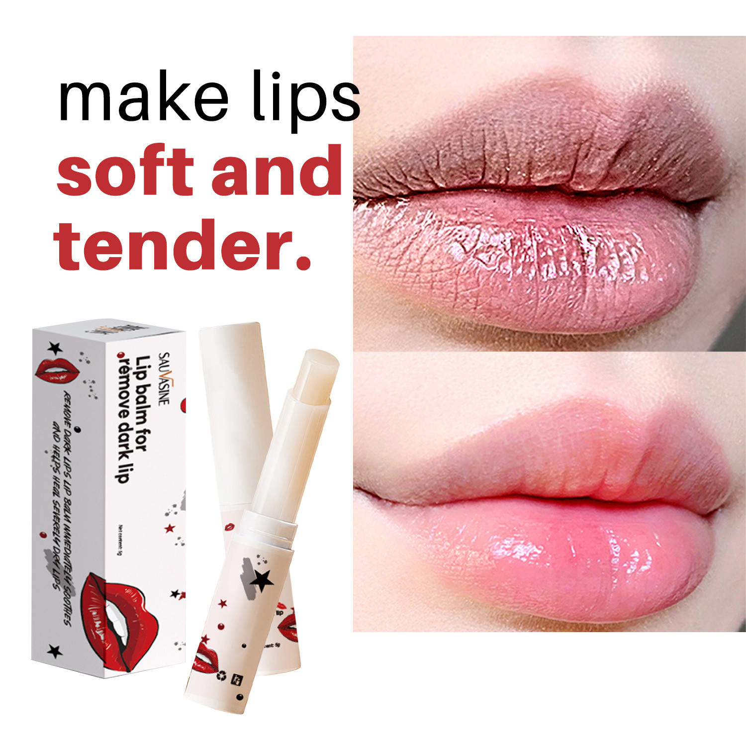 Black Lip Lightening Lip Balm Reduce Pigmentation Dull Black Lip Products Exfoliating Fade Lips Lines Moisturizing Brighten Care
