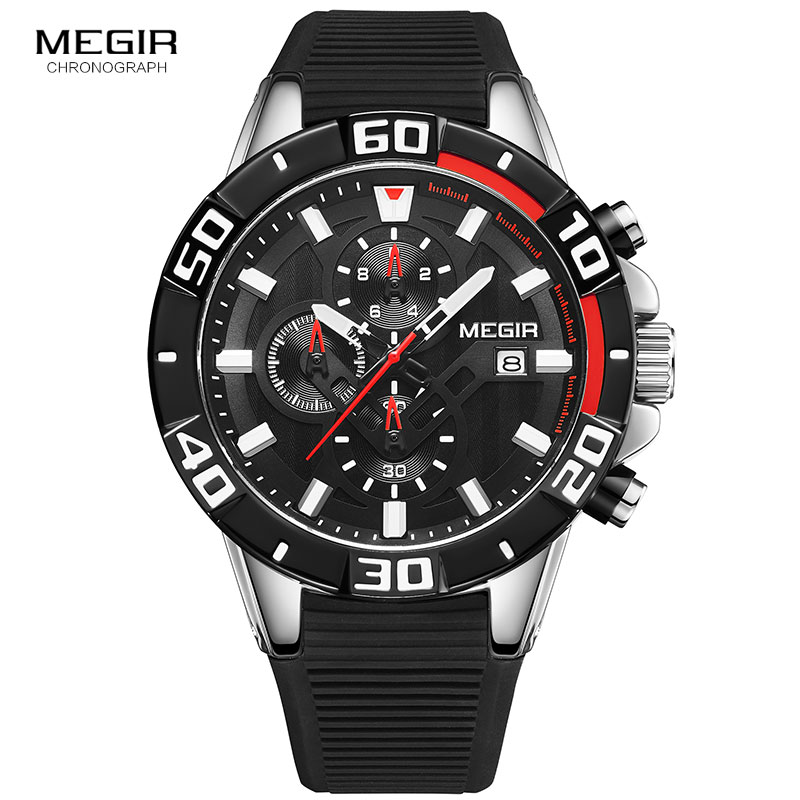 MEGIR Fashion Quartz Watch Men Luxury Military Sport Wristwatch Chronograph Waterproof Relogio Masculino Top Brand Clock 2121