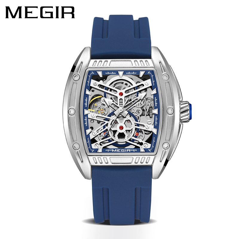 MEGIR 8601 Fashion Men Automatic Mechanical Watches Skeleton Luxury Luminous Waterproof Casual Wristwatches for Man reloj hombre