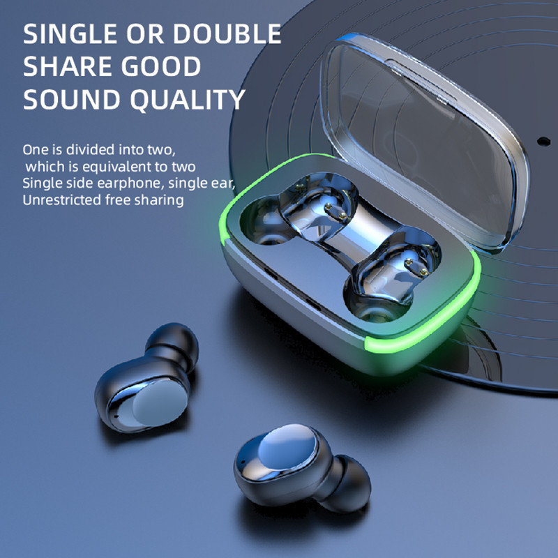 NEW Y60 Bluetooth Earphones 5.1 TWS Wireless Headphones with LED Display Stereo Headset Touch Control Earbuds Noise Reduction