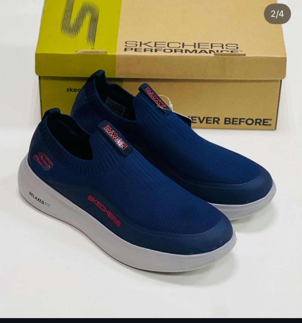 Skechers GoWalk Slip-On Walking Shoes - Navy Blue