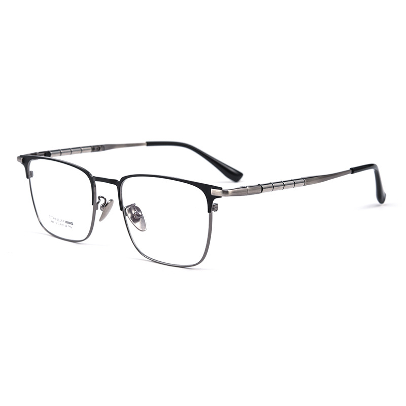 ZIROSAT 9009T Optical Glasses Pure Titanium Full-rim Frame Prescription Eyeglasses Rx Men Glasses for Male Eyewear