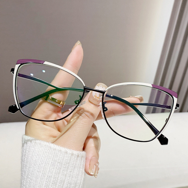 R57481 Fashoin Metal Cat Eye Reading Glasses Women Popular Optical Presbyopia Eyeglasses Diopter +50+100+150+200+250+300+350