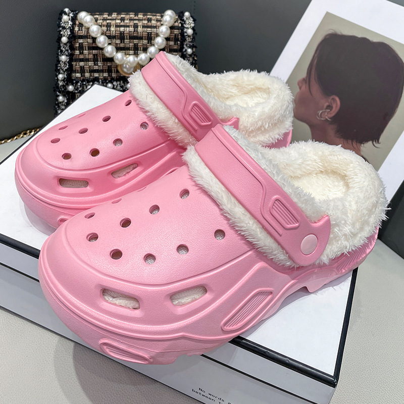 EVA cave shoes winter padded men and women new thick bottom Baotou shoes cotton warm couple cotton slippers men and women