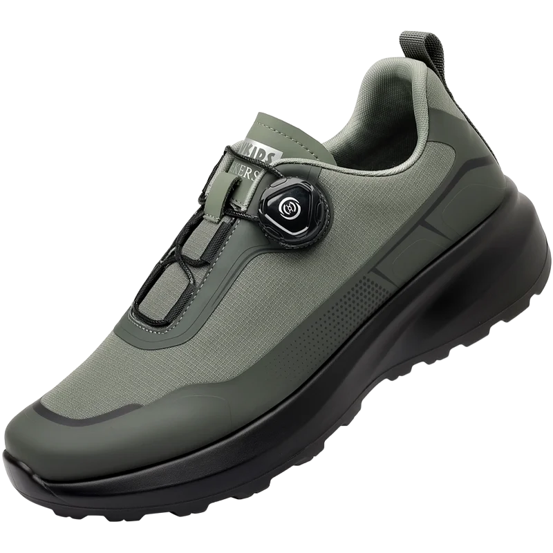 Camping Men's Running Sports Shoes with A Lightweight Comfortable and Versatile Knob Mouth Solid Color Mountaineering Sneakers