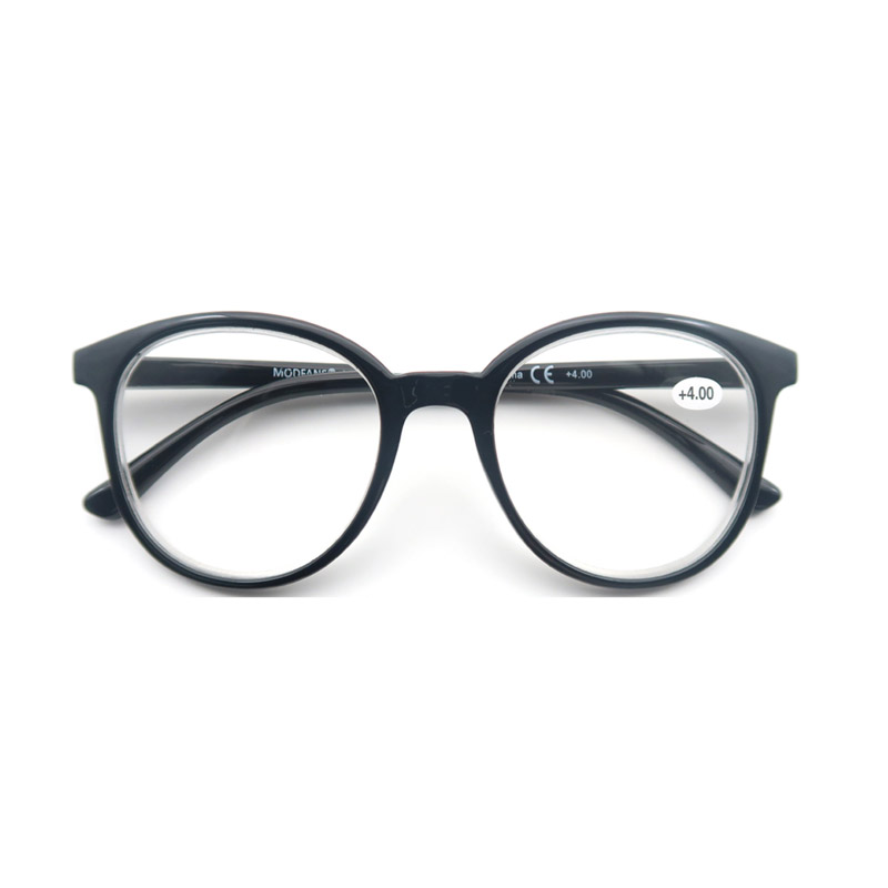 MODFANS Oversized Reading Glasses For Women and men,Classic Round Sunglasses Readers Frame with Spring Hinge +0.5 ~ +4.0
