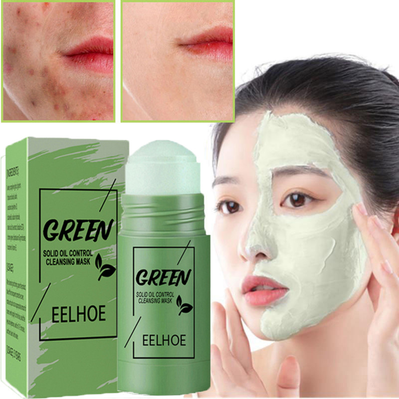 4-8Pcs Green Tea Cleansing Solid Face Mask Stick Remove Acne Blackhead Oil Control Deep Moisturizing Whitening Beauty Skin Care