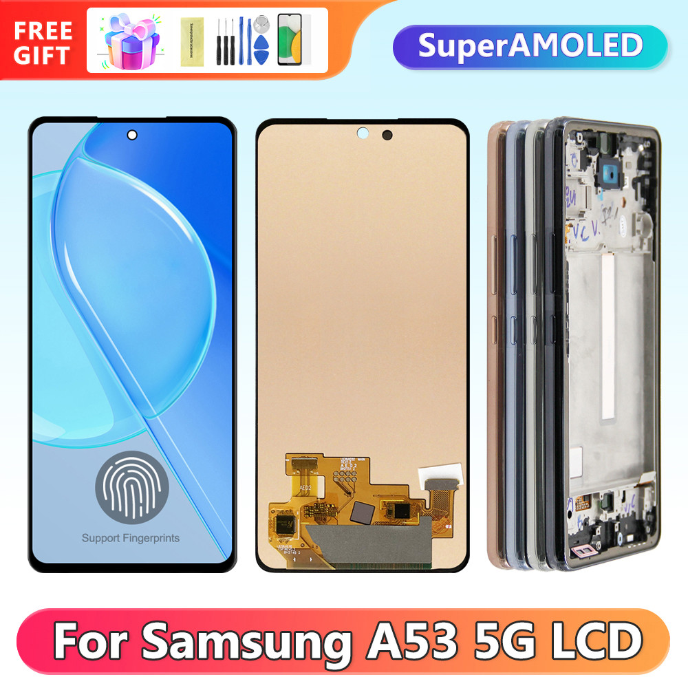 Super AMOLED Screen for Samsung Galaxy A53 5G Lcd Display Digital Touch Screen with Frame for Samsung A53 5G A536 A536B A536U