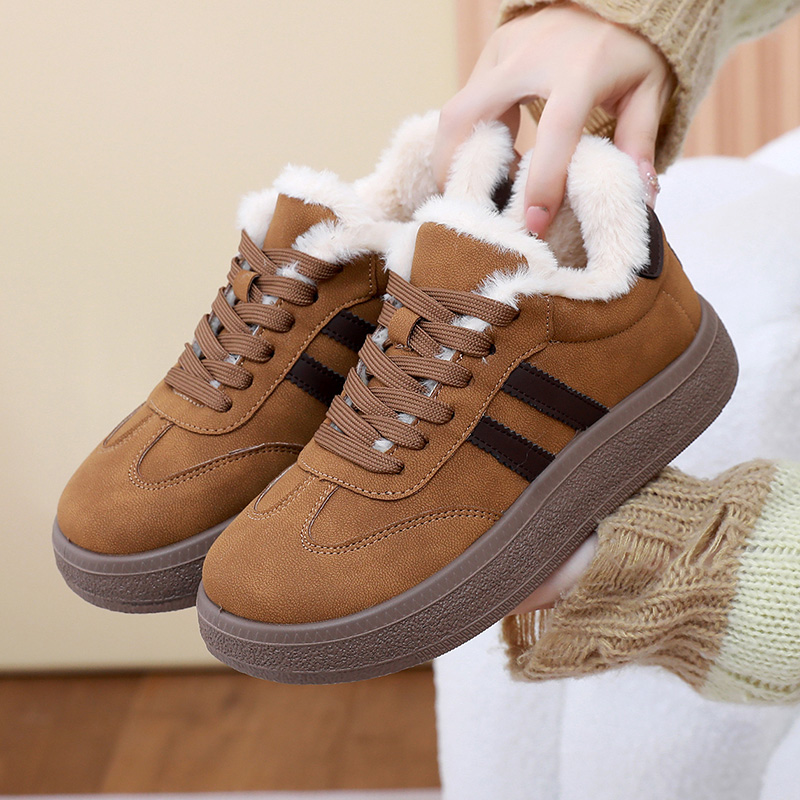 2025 Winter New Women's Fleece-lined Casual Shoes Waterproof Skid-proof Durable Comfortable Warm Free Shipping Women's Shoes