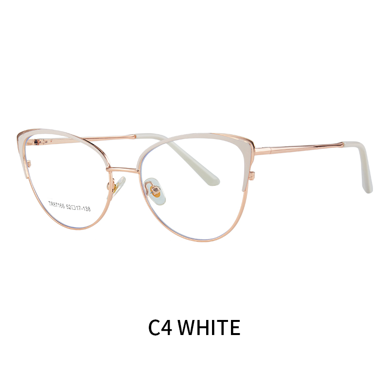 JMISUS Fashion Cateye Prescription Glasses Myopia Eyewear Metal Optical Eyeglasses for Women Anti Blue Light/Photochromic