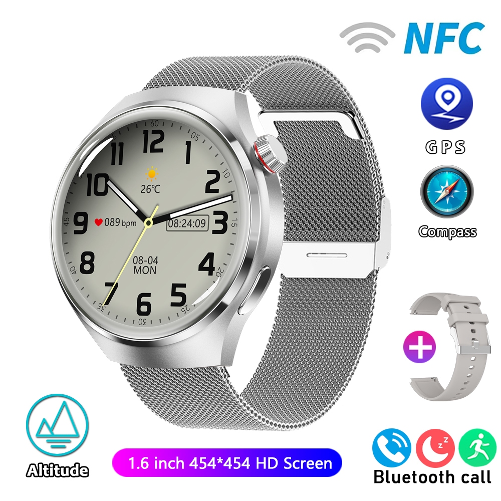 2025 New Watch 4 Pro Upgrade GPS NFC Men's Smartwatch 360*360 AMOLED HD Bluetooth Call Waterproof Smart Watch