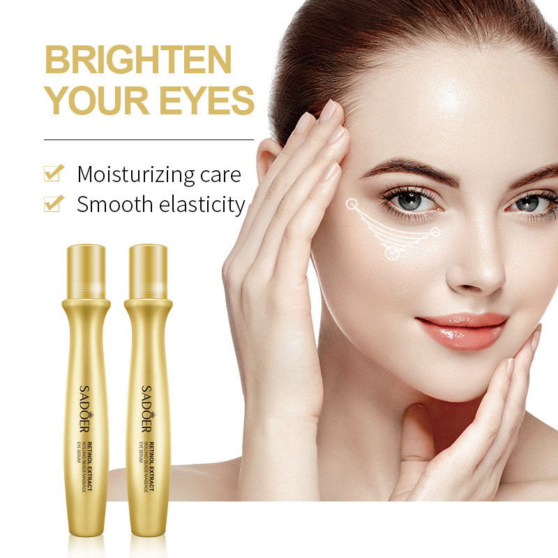 Anti Dark Circles Eye Cream Hyaluronic Acid Fades Fine Lines Removal Eye Bags Puffiness Roller Massager Skin Care Beauty Health