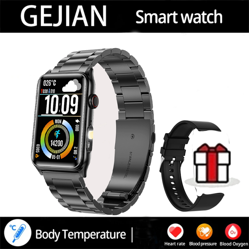 2025 New Smart Watch Men LED Bluetooth Call Sports Men's Smartwatch Heart Rate Health Temperature Monitoring Women Smart Watches