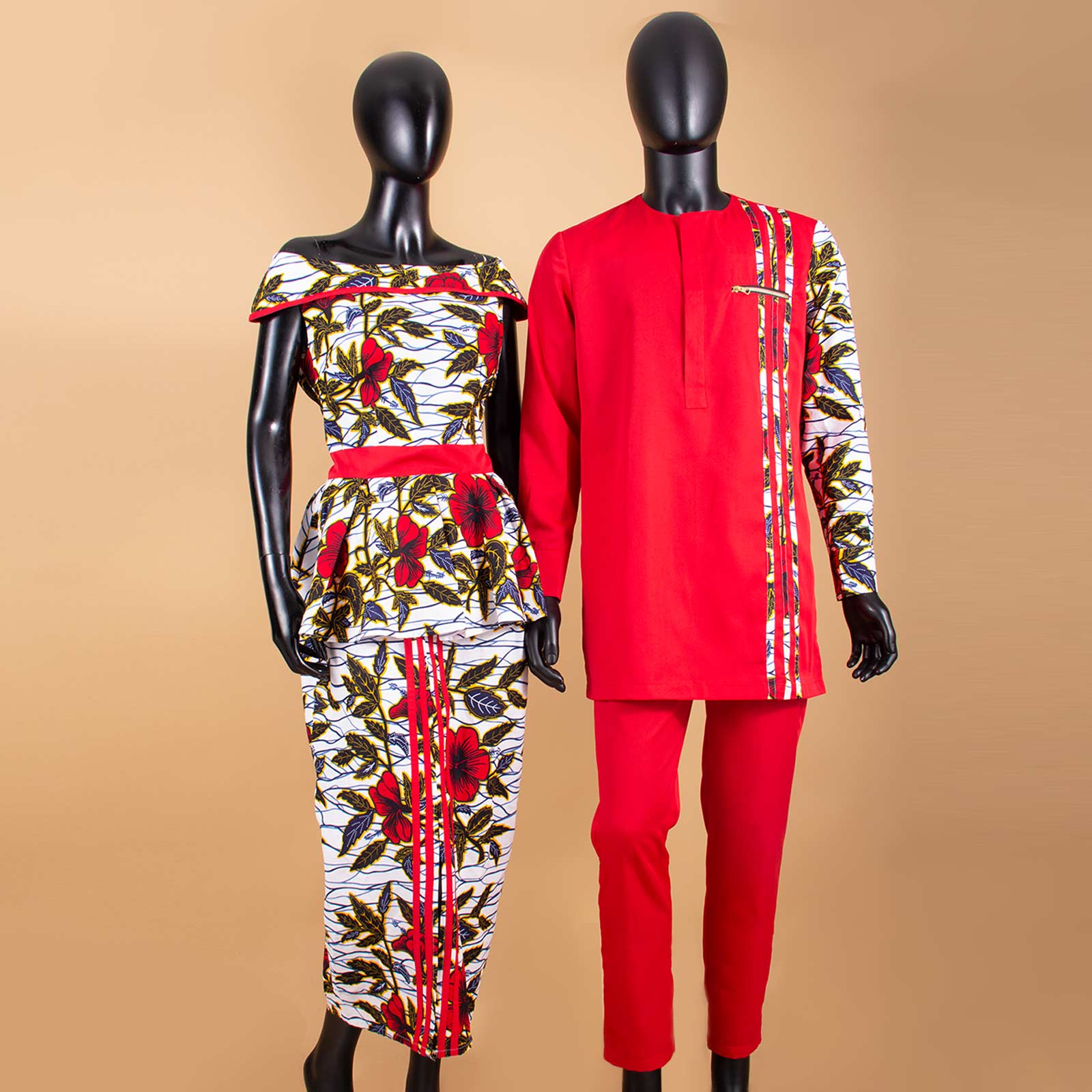 Matching Couple Outfits Men Shirts and Pants Sets Dashiki African Dresses for Women Top and Split Skirts for Wedding Y23C006