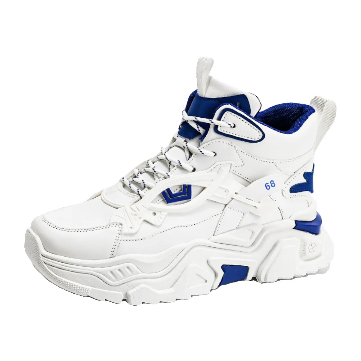 Men's High Top Dad Shoes with Thick Sole And Hidden Height 12cm Increase 10 Casual Sports Shoes for Adults Summer Synthetic