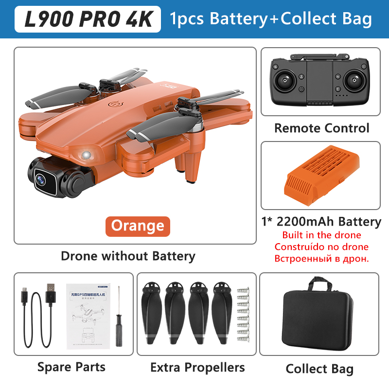 LYZRC L900 PRO 4K Professional HD Dual Camera GPS Drone 5G WIFI Brushless Motor FPV Quadcopter Foldable Aerial Photography Drone