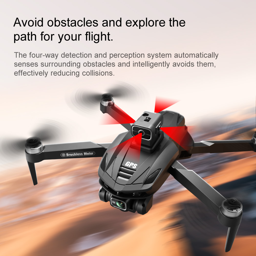 Xiaomi V168GPS Drone 8K 5G HD Aerial Photography Dual-Camera Omnidirectional Obstacle Brushless Avoidance Quadcopter RC Toys