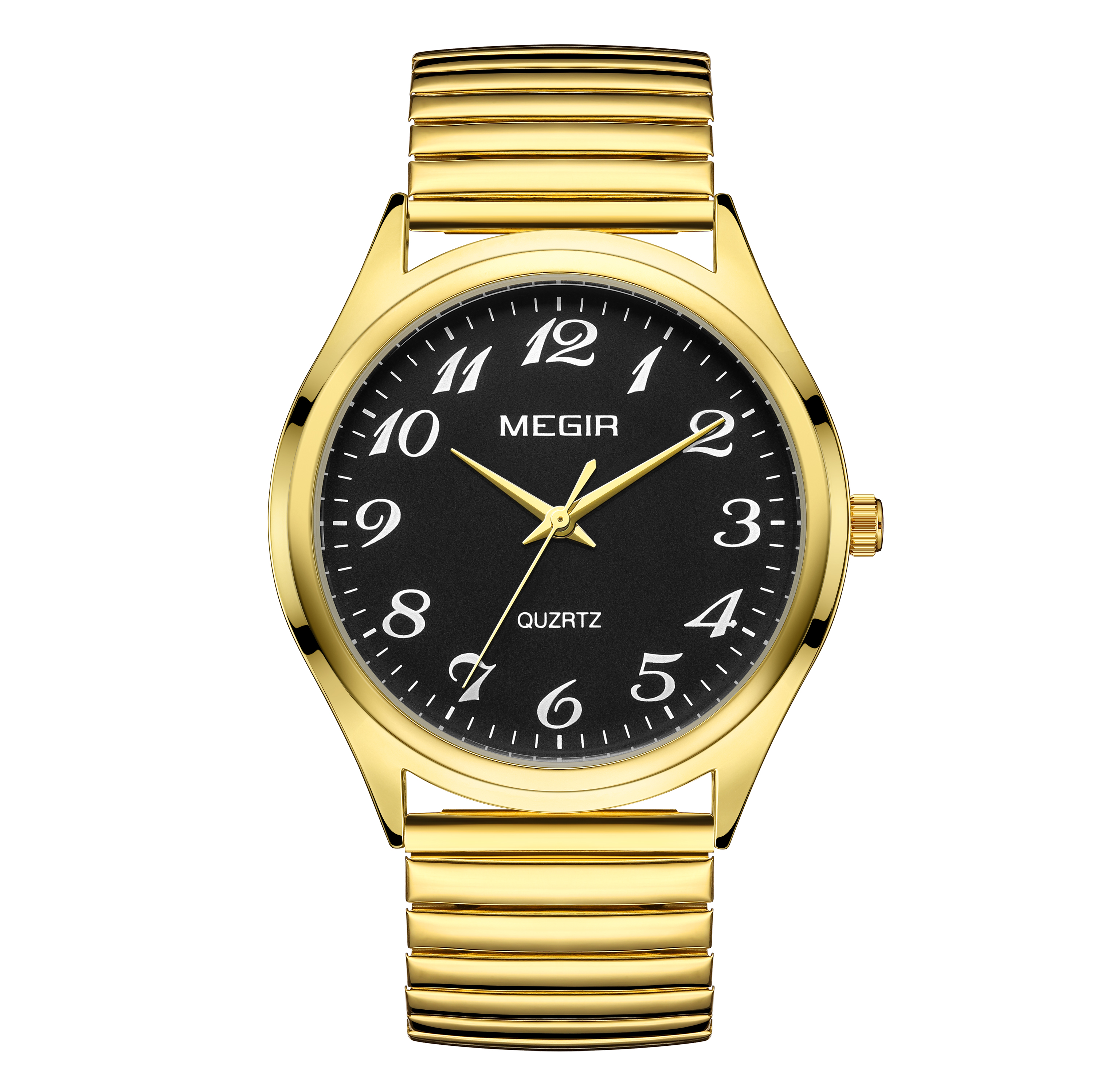 MEGIR Luxury Couple Watch for Men Women High Quality Quartz Watches Stainless Steel Waterproof Wristwatches Valentine's Day Gift