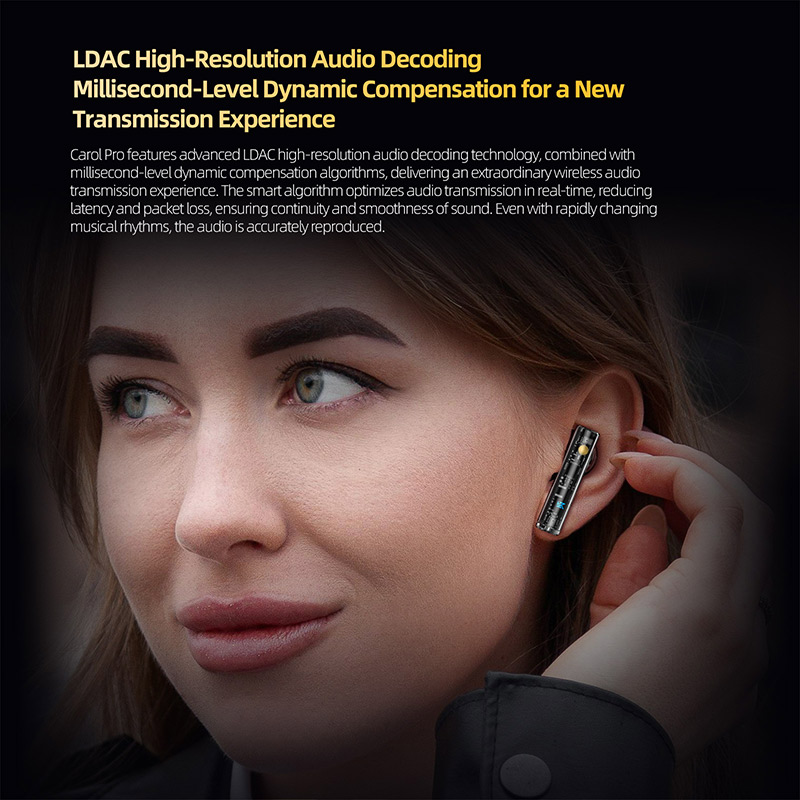 KZ Carol  Pro ANC True Wireless TWS Bluetooth 5.4 Earphone 6 Mics Active Noise Canceling in-Ear waterproof Stereo Earbuds