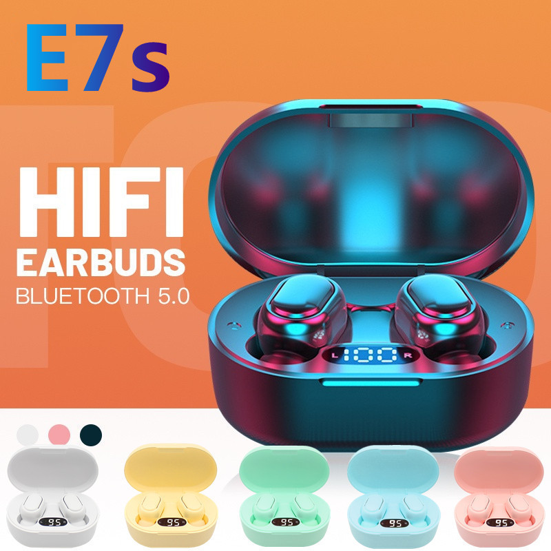 Original E7S Wireless Bluetooth Headset with Mic LED Display Earbuds for iPhone Xiaomi TWS Earphone Bluetooth Headphones earbuds